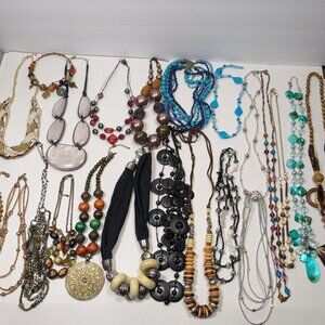 Statement Beaded Necklaces Lot 22 Ready to Wear Fashion Jewelry Variety Styles